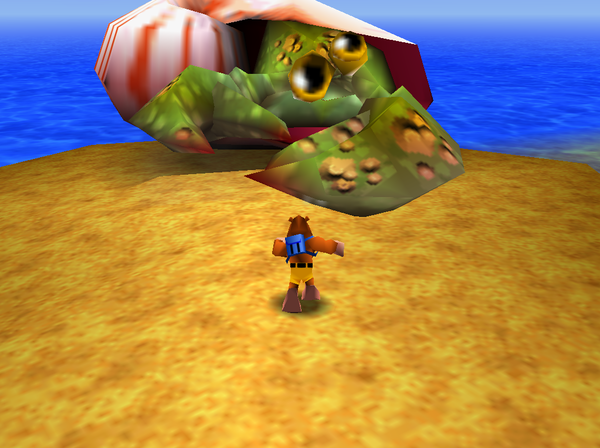 Banjo and a giant crab