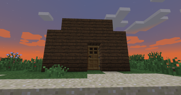 A small wooden house