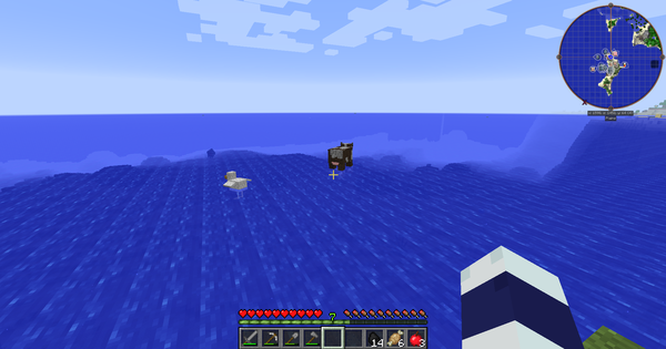 One cow in the ocean