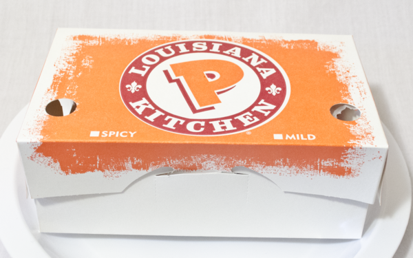 A closed Popeyes box