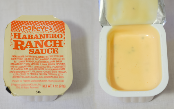 Habanero Ranch sauce packet