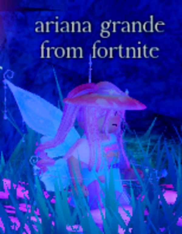 A Roblox player labeled Ariana Grande from Fortnite