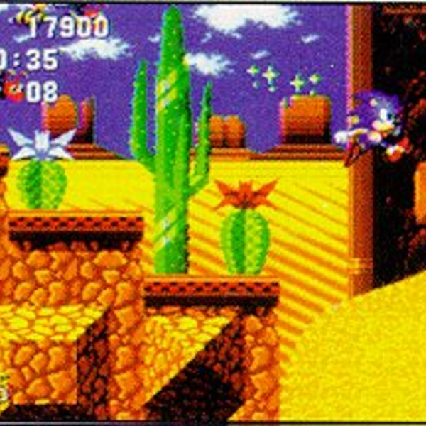 Sonic in Dust Hill Zone