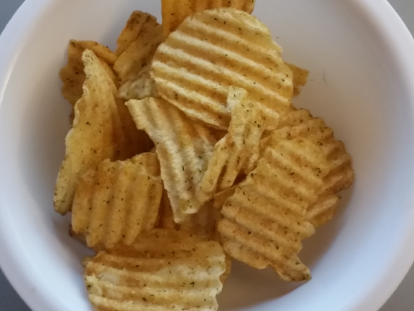 Chips in a bowl