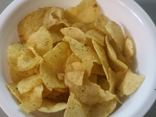 Chips in a bowl