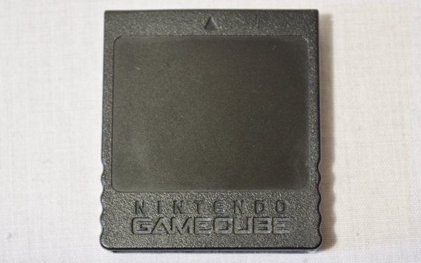 A Nintendo GameCube memory card