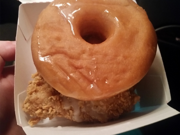 The donut. It is greasy.