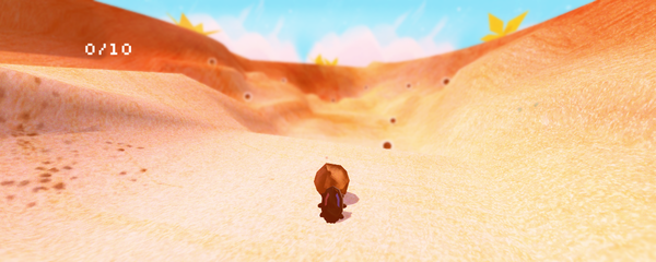 Gameplay, in a sand pit