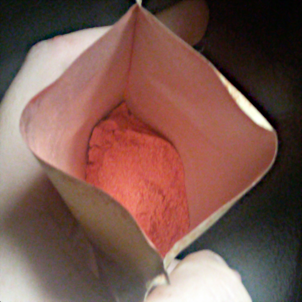 The cheese powder. It's red.