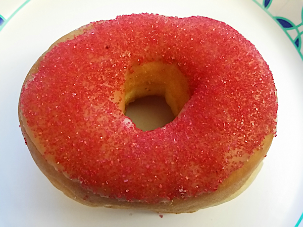 The donut. It is so, so red.