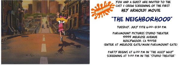 A promotional ad for the Hey Arnold movie