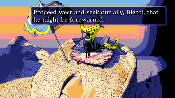 Gameplay screenshot. Big Wayne is almost like a slug with a Wayne head.